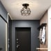 Black Mini Chandelier Light Fixture, Crystal Ceiling Light