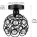 Black Mini Chandelier Light Fixture, Crystal Ceiling Light