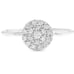 14k White Gold 0.15Ct Natural Round Diamond Cluster Lady's Ring Band