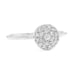 14k White Gold 0.15Ct Natural Round Diamond Cluster Lady's Ring Band