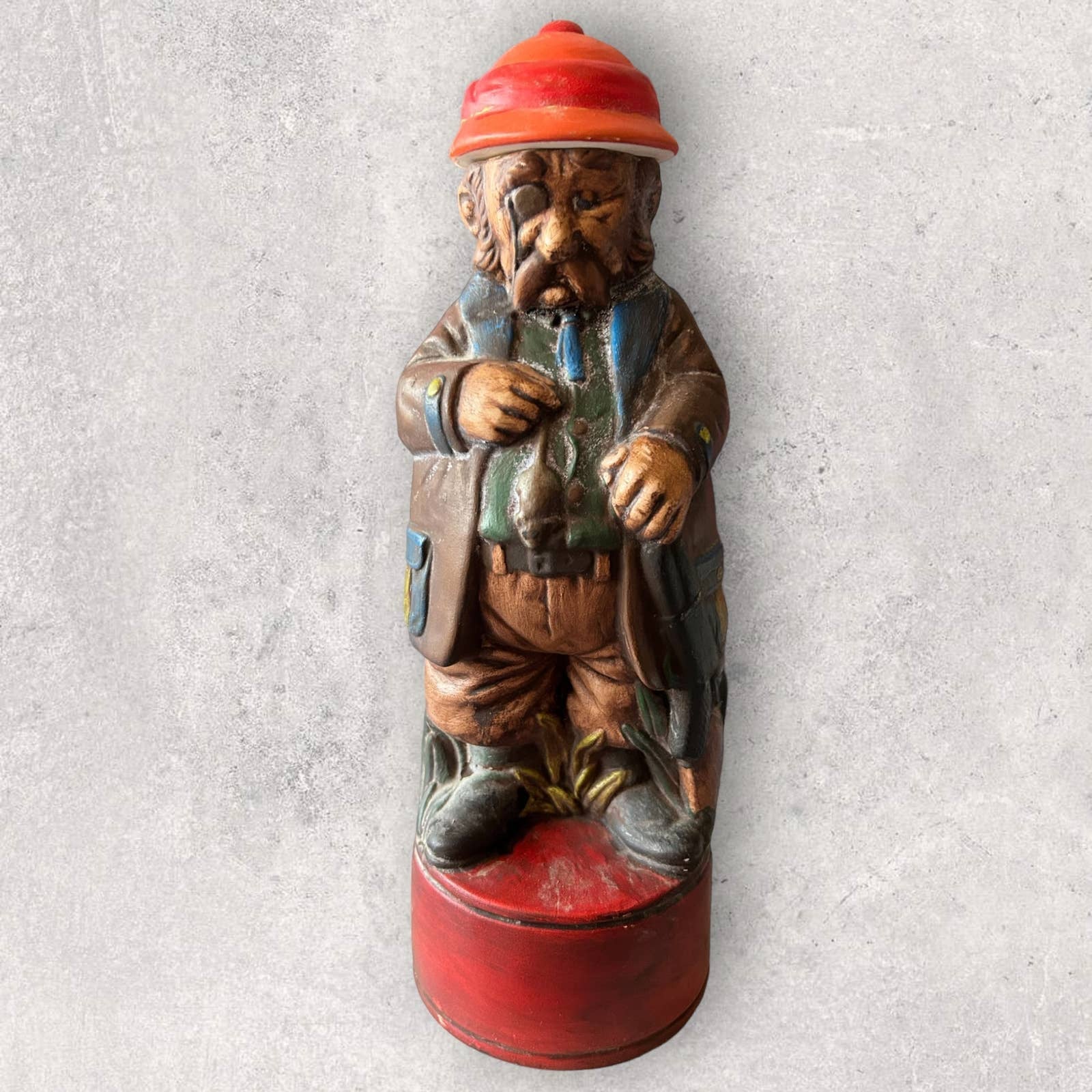 Painted Alberta's Molds Ceramic Decanter Gentle Man