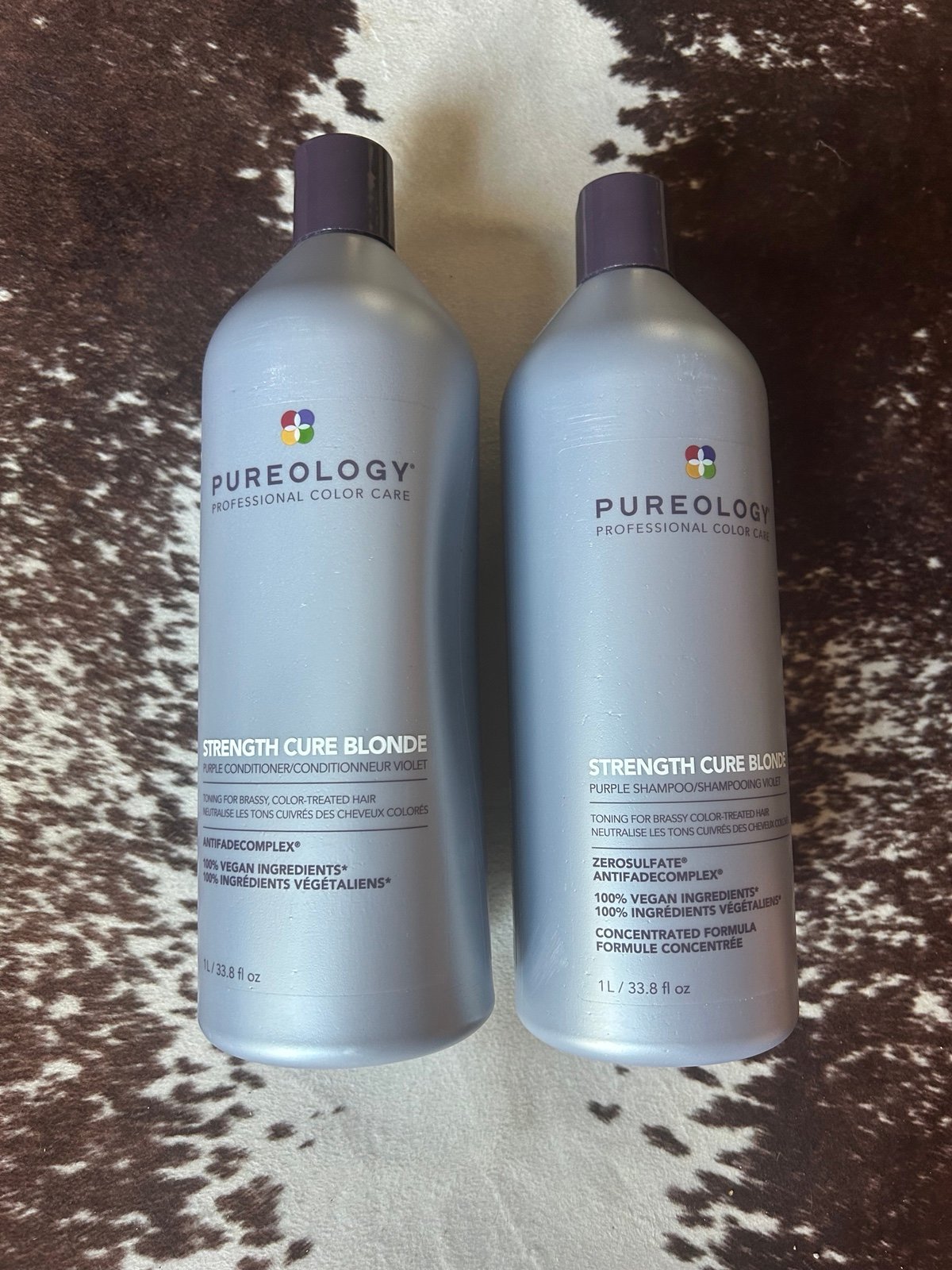 Brand new *sealed Pureology strength cure blonde Liter set