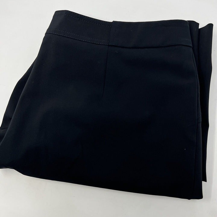 Escada Women's 44 black Flat Front Zip Fly Straight Dress Pants