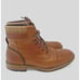 J. Ferrar Davidson Boots Mens 7.5 Brown Faux Leather High Lace Up Cap Toe Shoes
