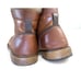 J. Ferrar Davidson Boots Mens 7.5 Brown Faux Leather High Lace Up Cap Toe Shoes