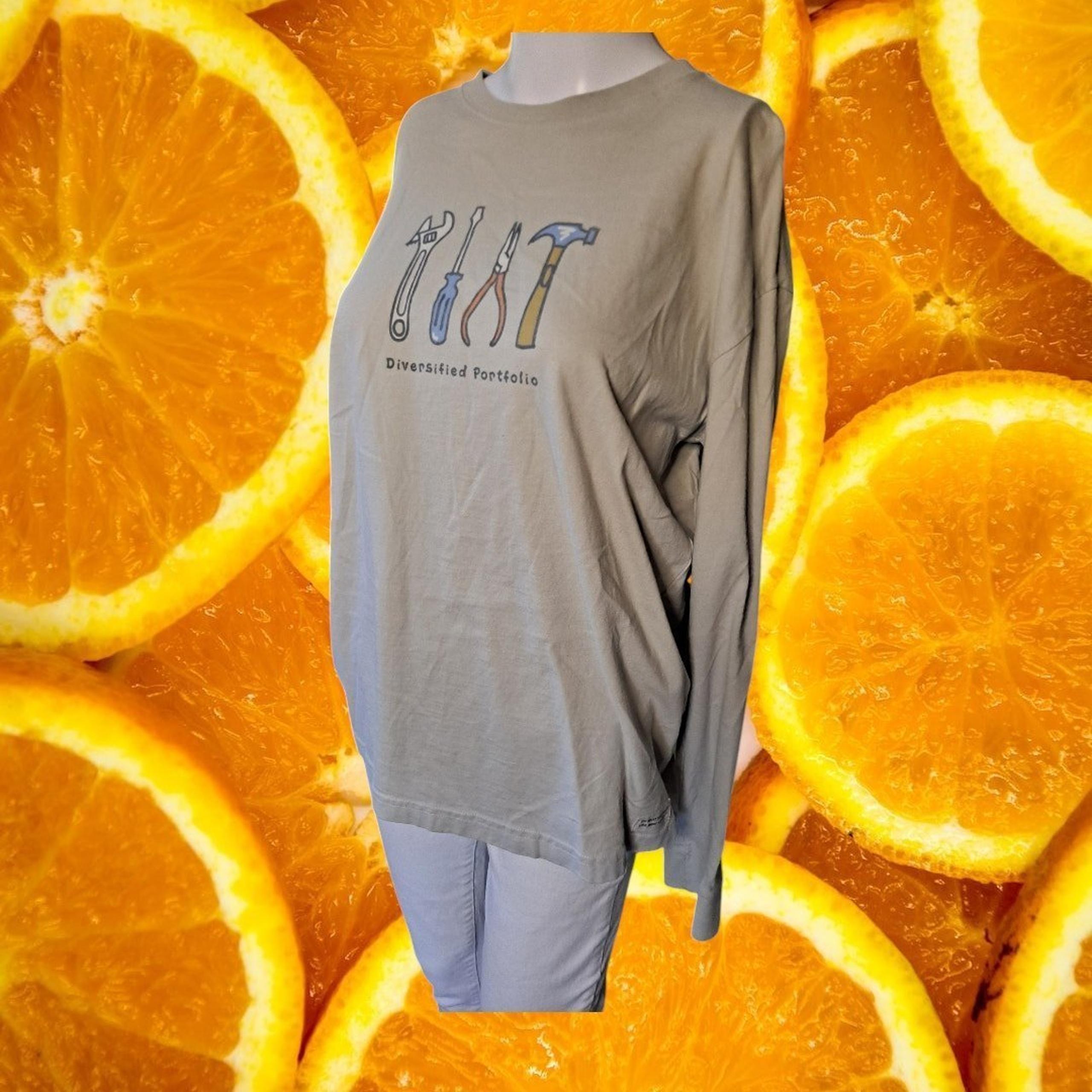 Life Is Good  Diversified Portfolio Offwhite Long Sleeve Tee Shirt