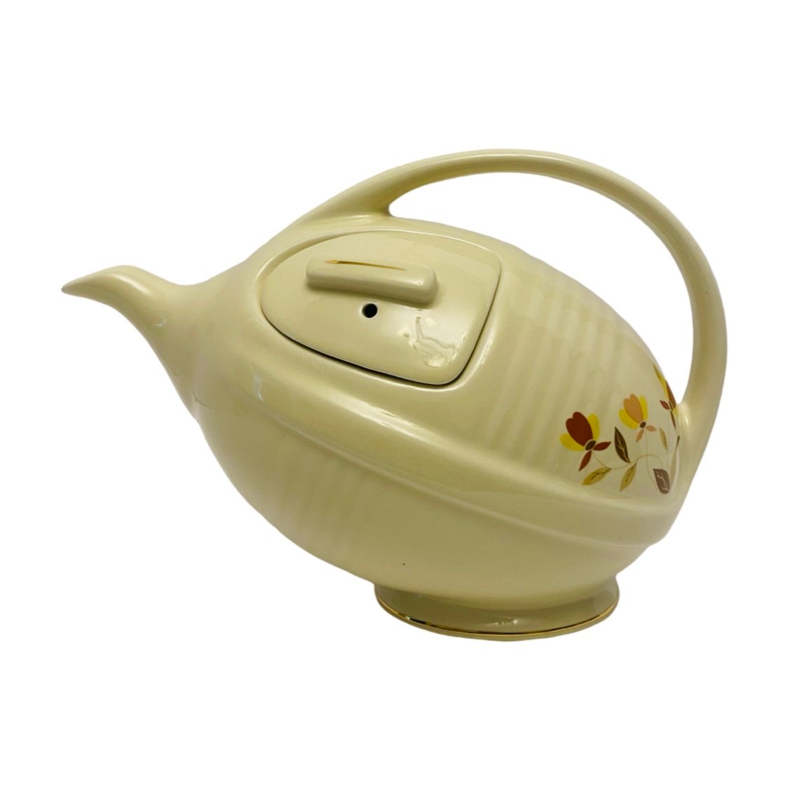 Vintage (1995) Jewel Tea Autumn Leaf Football Teapot Hall China Limited Edition.