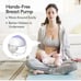 Wearable Breast Pump, S18 Electric Hands Free Wireless Breastfeeding Pump with 2