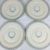 4pc Vintage 1940s Tatler of Trenton 10” Dinner Plate Blue Laurel Leaf Gold Trim