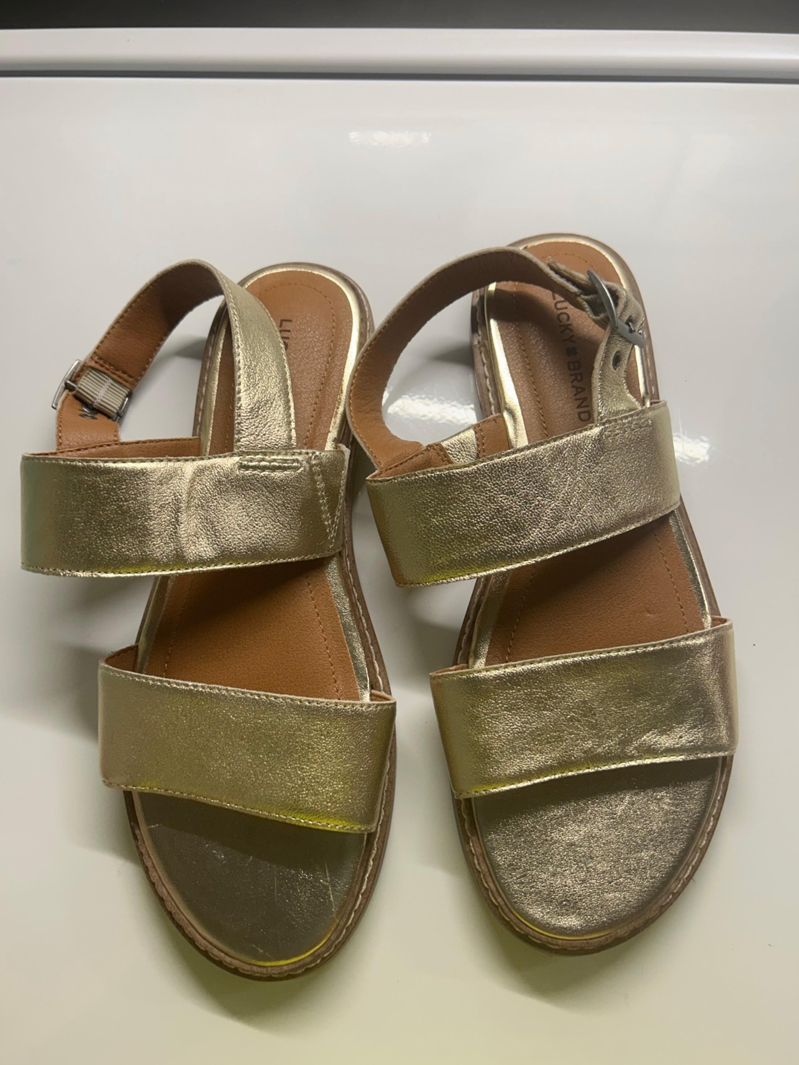Lucky Brand gold sandals