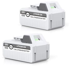 2-Packs 7500mAh Li-ion Battery Compatible with Sun Joe and Snow Joe 24V Battery