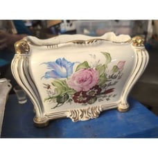 Planters & Garden | Decor Vermilion Designs Hand-Painted Floral Ceramic Cachepot