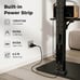 Floor TV Stand w/Power Outlet Height Adjustable Tall TV Stand w/Storage Shelf
