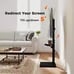 Floor TV Stand w/Power Outlet Height Adjustable Tall TV Stand w/Storage Shelf