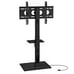Floor TV Stand w/Power Outlet Height Adjustable Tall TV Stand w/Storage Shelf