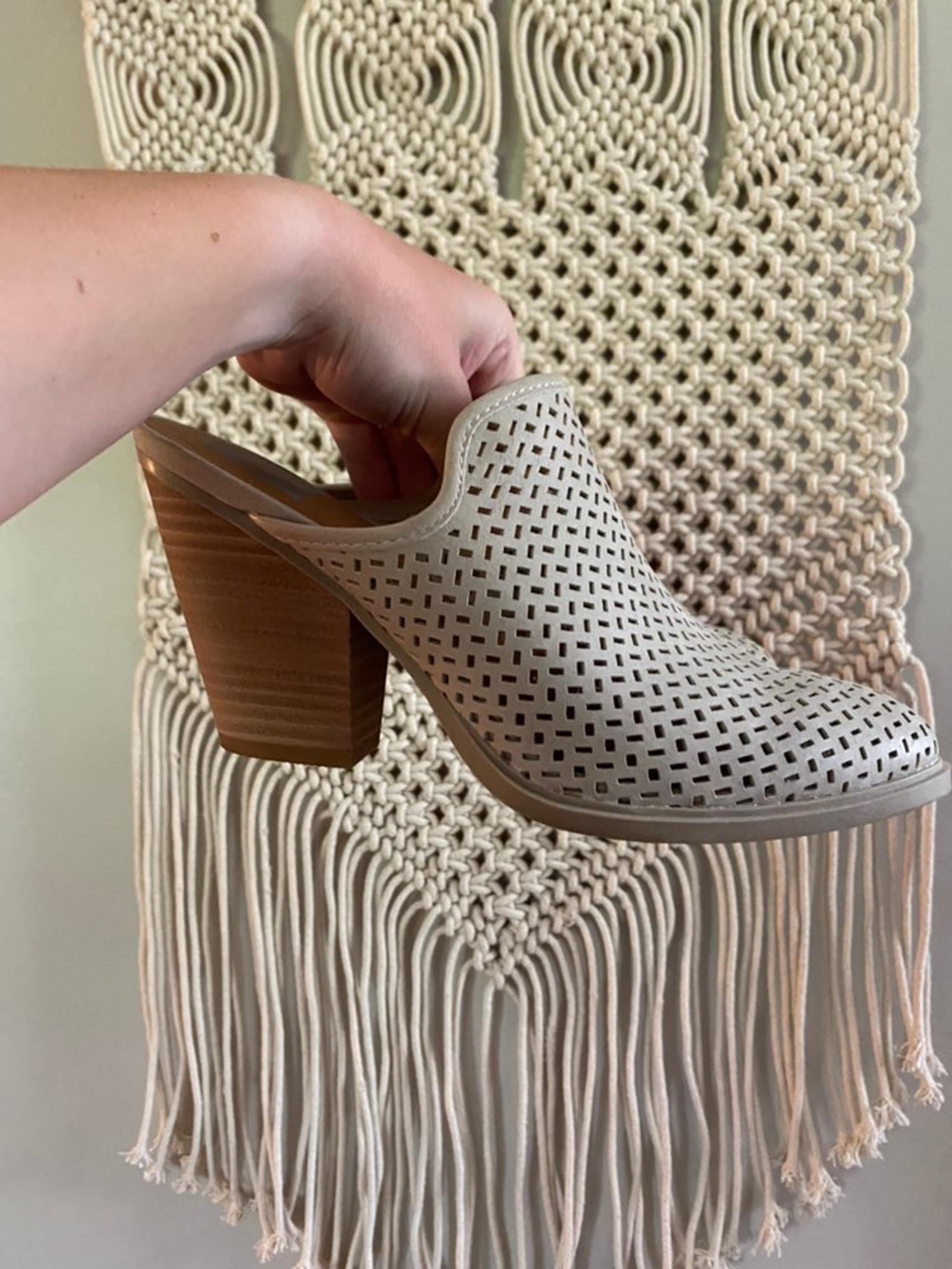 Target Cream Mules Size 6