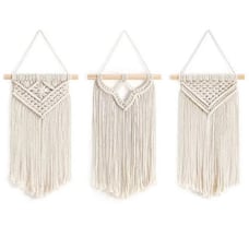 3x Small Boho Macrame Wall Hangings c721 NEW!