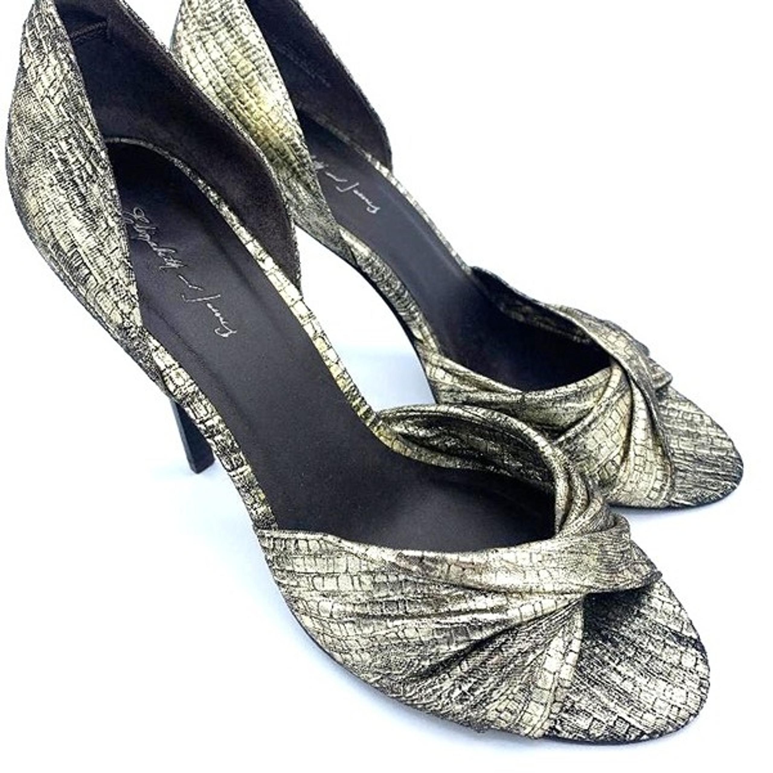 ELIZABETH AND JAMES GOLD OCEAN HEELS SIZE - 10