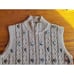 Woolrich Birch Sweater Vest Full Zip Women size Medium Knit Ramie Cotton Tan NEW