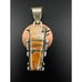 Vtg SF (Steve Francisco) Navajo Sterling SIlver Pendant with Spiny Oyster Inlay