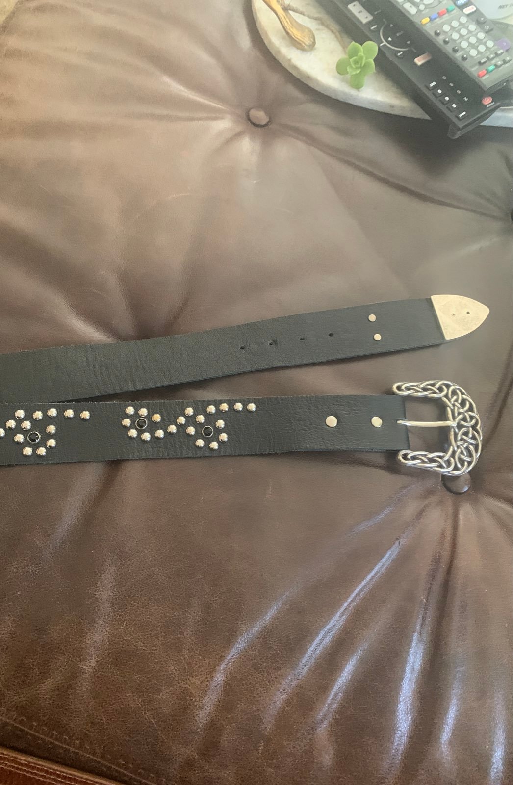 Men's genuine leather custom belt 29”