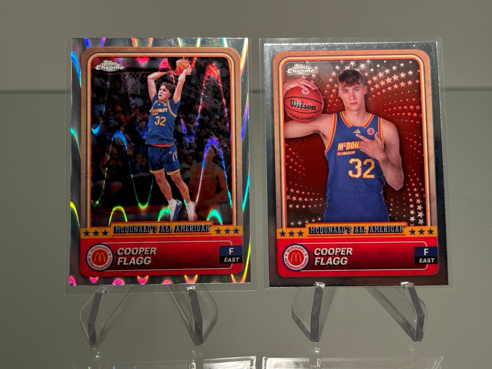 2 COOPER FLAGG 2024 TOPPS CHROME MCDONALD’S ALL-AMERICAN CARDS