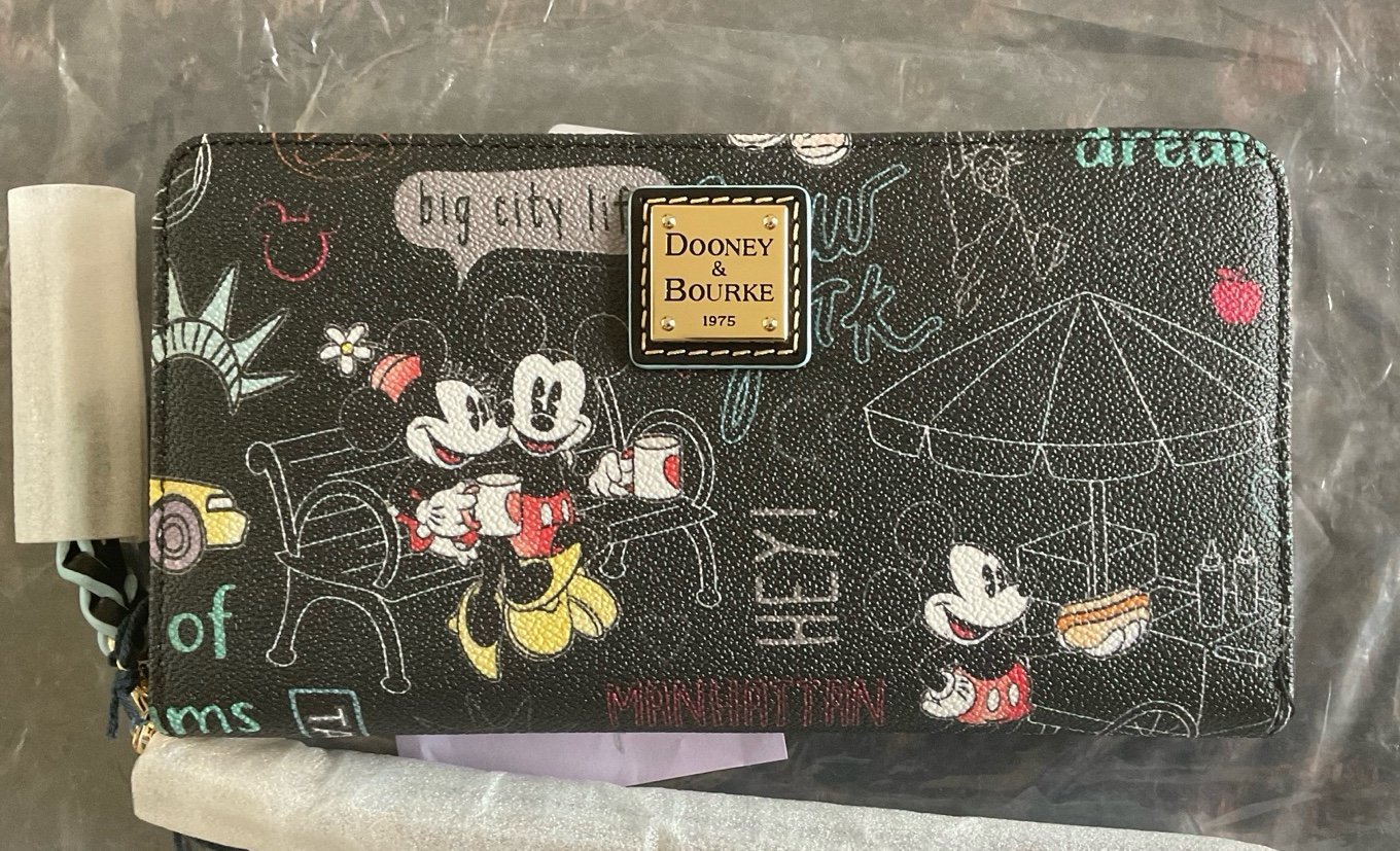 New Mickey & Minnie Mouse New York City Dooney & Bourke Wristlet/Wallet