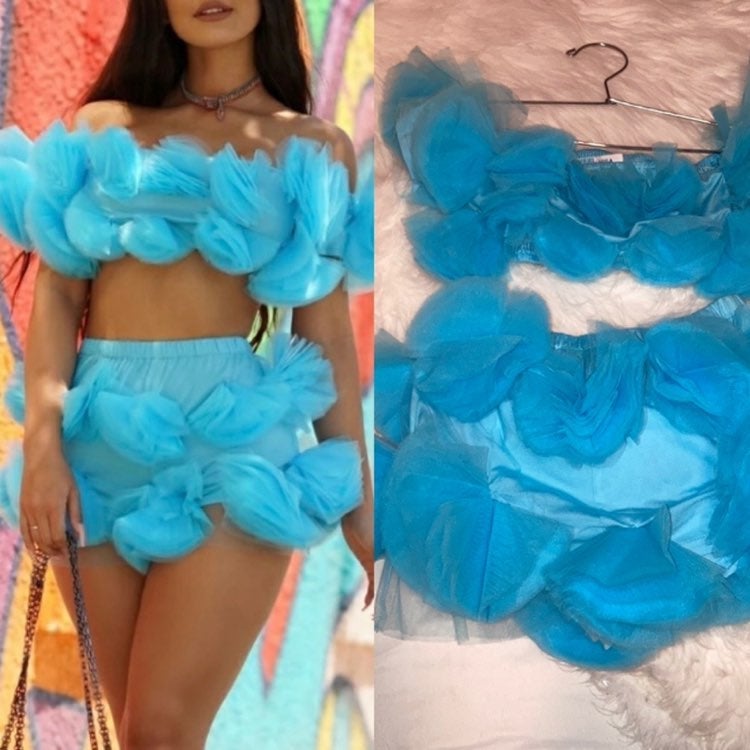 Hot & Delicious 2 Piece Tulle Shorts Set