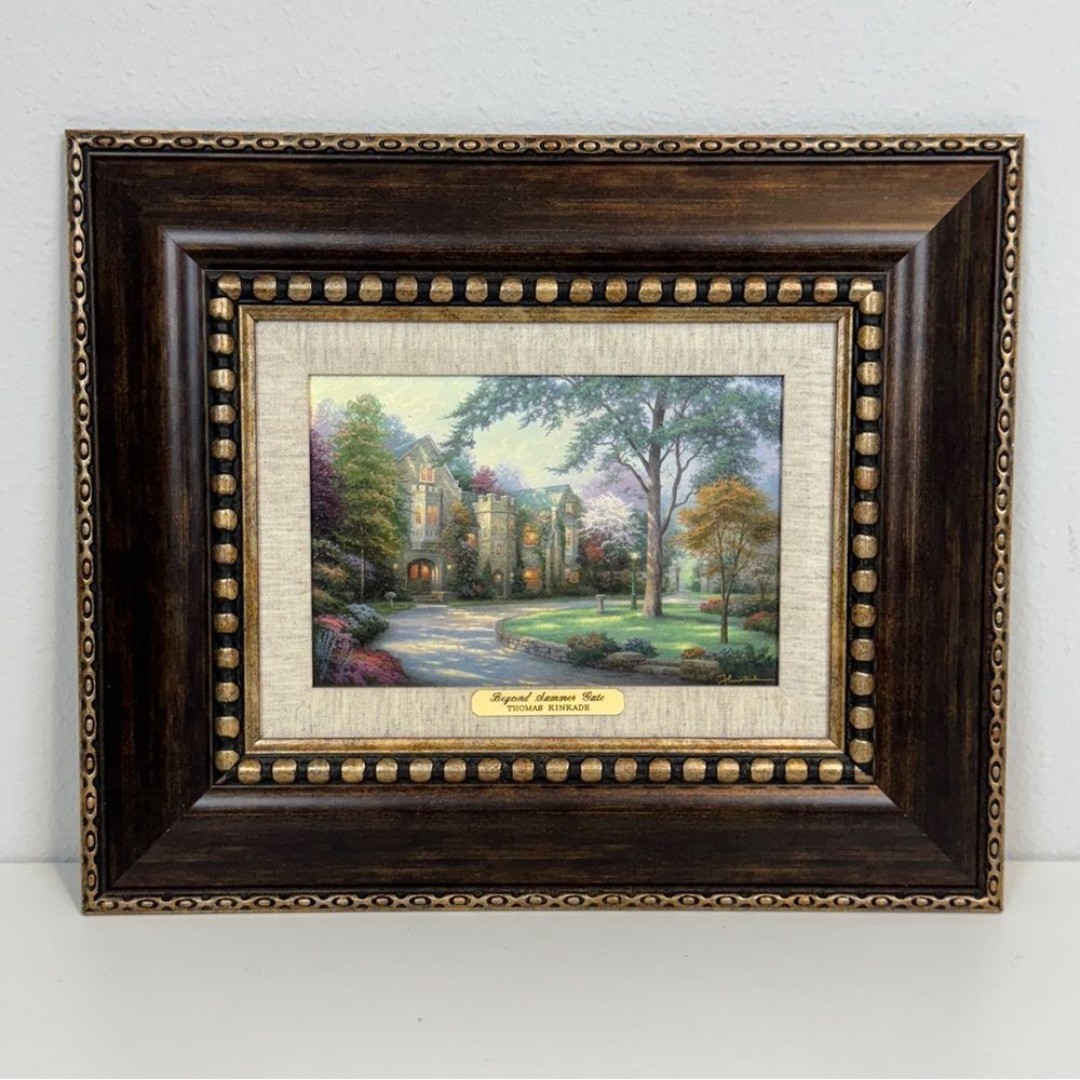 Thomas Kincaid Beyond Summer Gate Framed Lithograph 18x15 COA