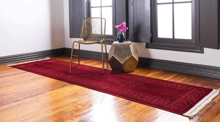 2'.7 x 10' Runner, Red/Black H Home Decorative Art Soft Carpet Collectible