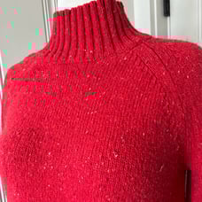 J. Jill Women’s Medium Mock Neck Sweater Pullover Cotton Wool Knit Front Pockets