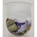 Robert Eickholt Signed 2002 Frosted/ Satin Purple Green White Art Glass Vase