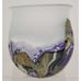 Robert Eickholt Signed 2002 Frosted/ Satin Purple Green White Art Glass Vase