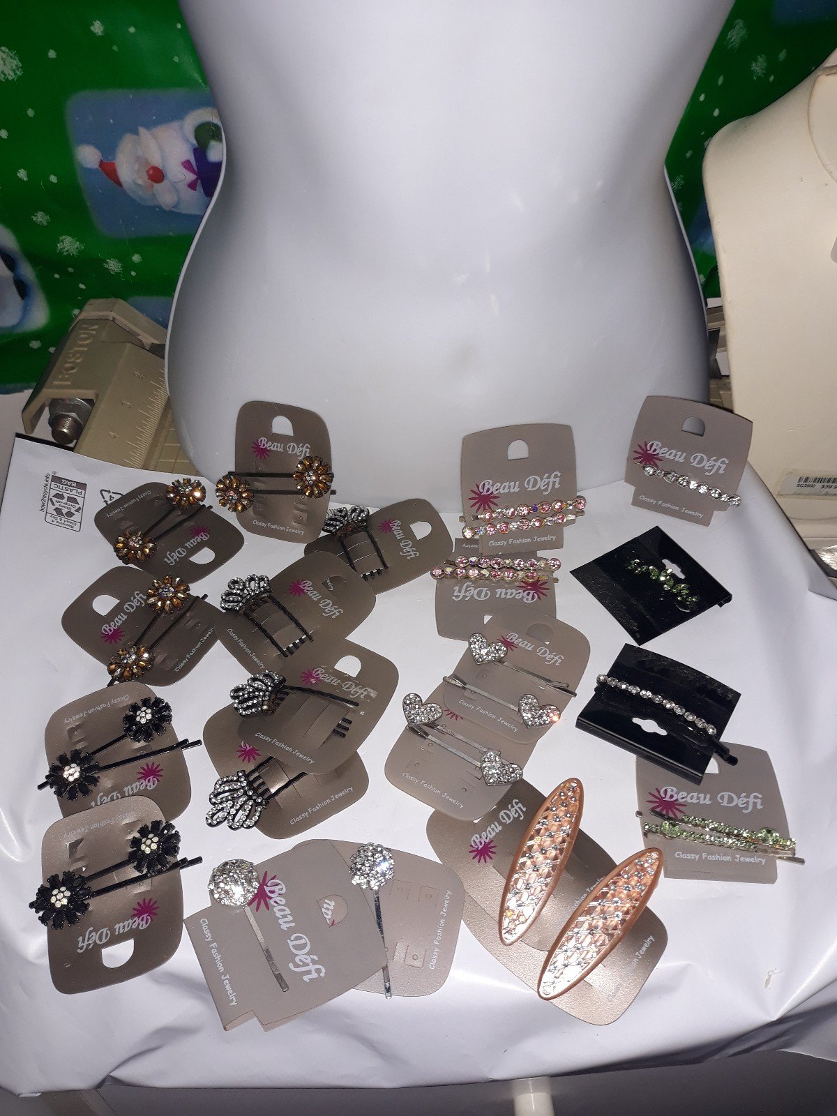 31pc vintage Crystal Hair pins and clips New high-end fashion LT 2000EV CLASSY