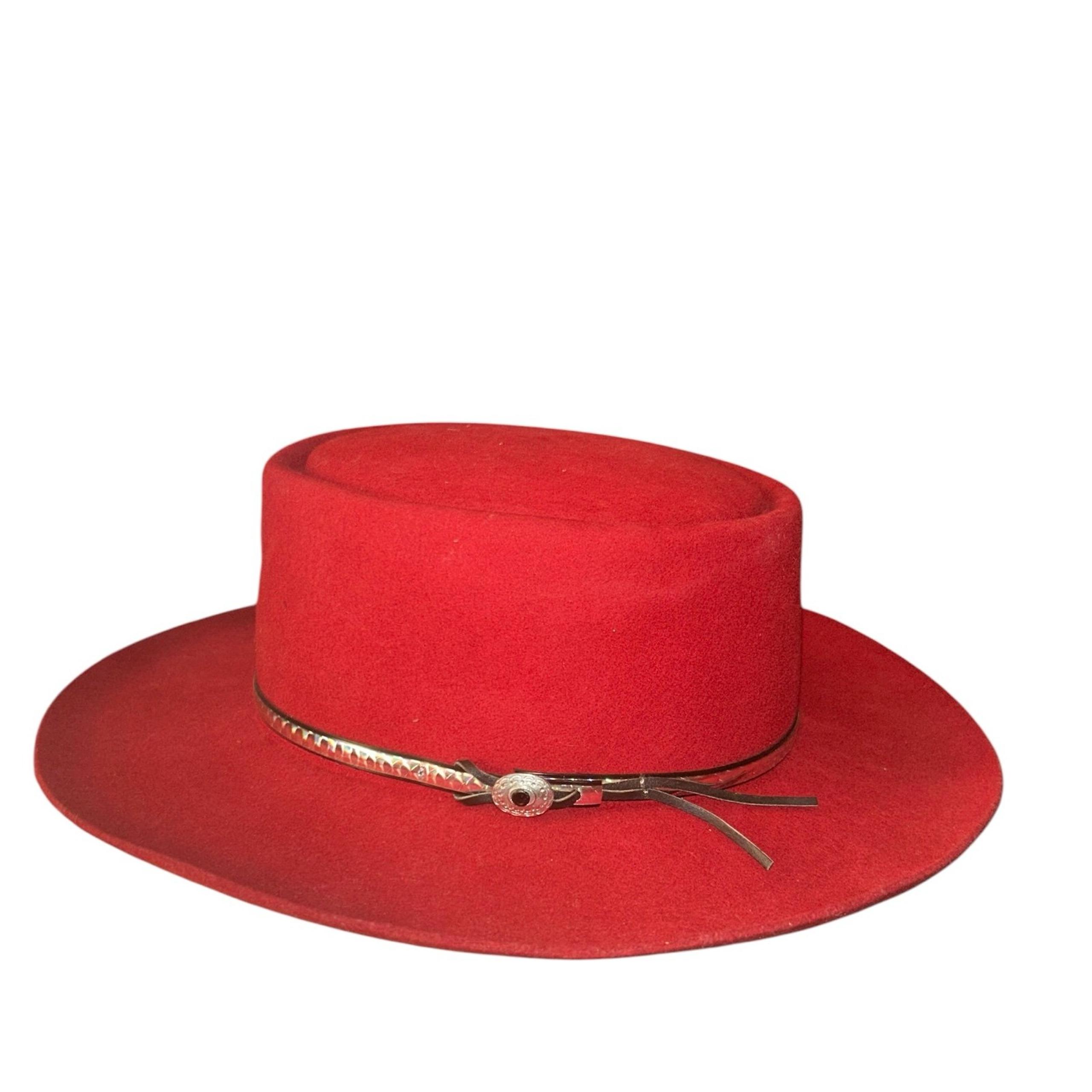 EDDY Bros. Red Felted Wool Western Hat Size Large Western Cowboy Southwestern