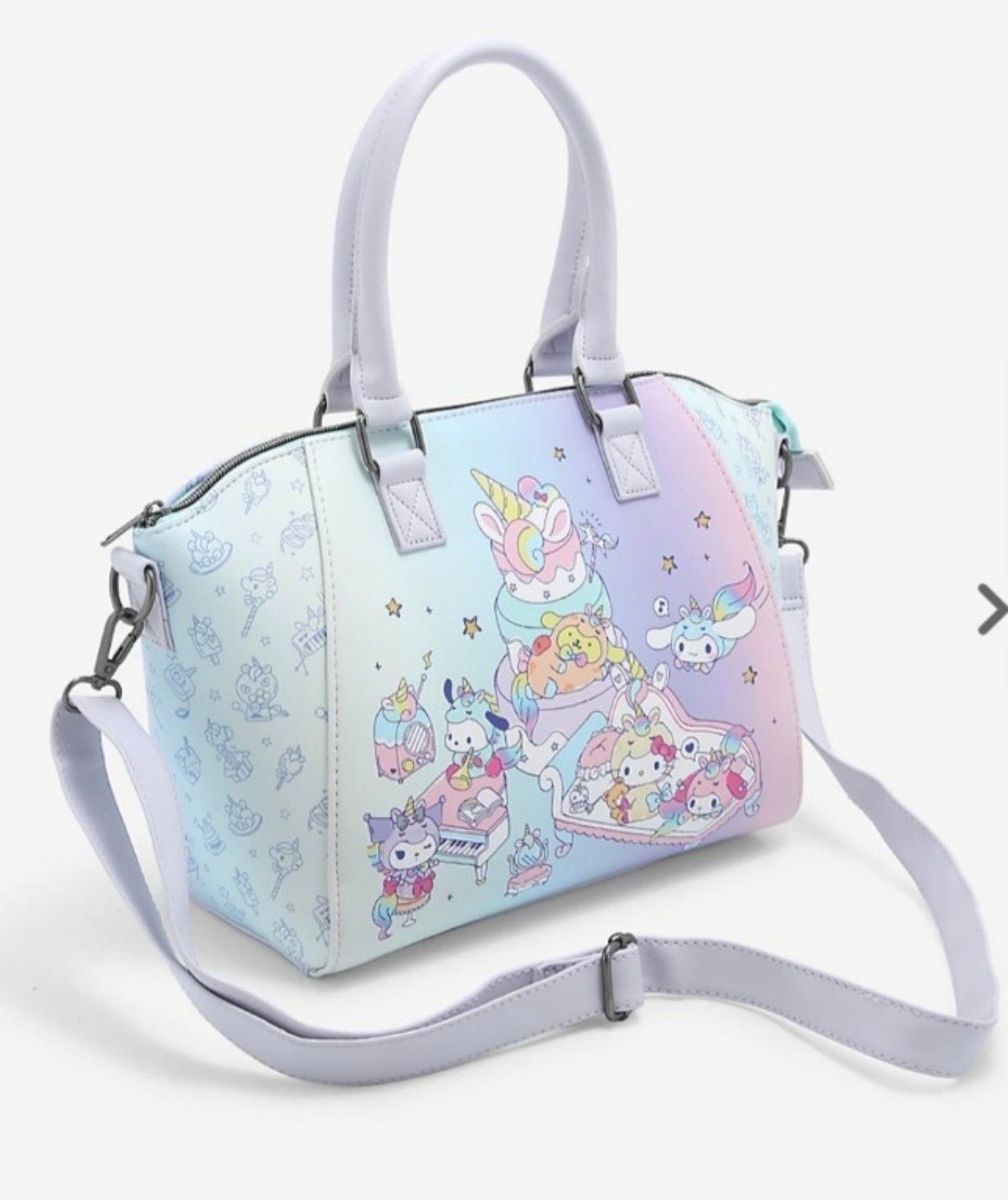 Loungefly Sanrio Hello Kitty Pastel Rainbow Large Shoulder Bag