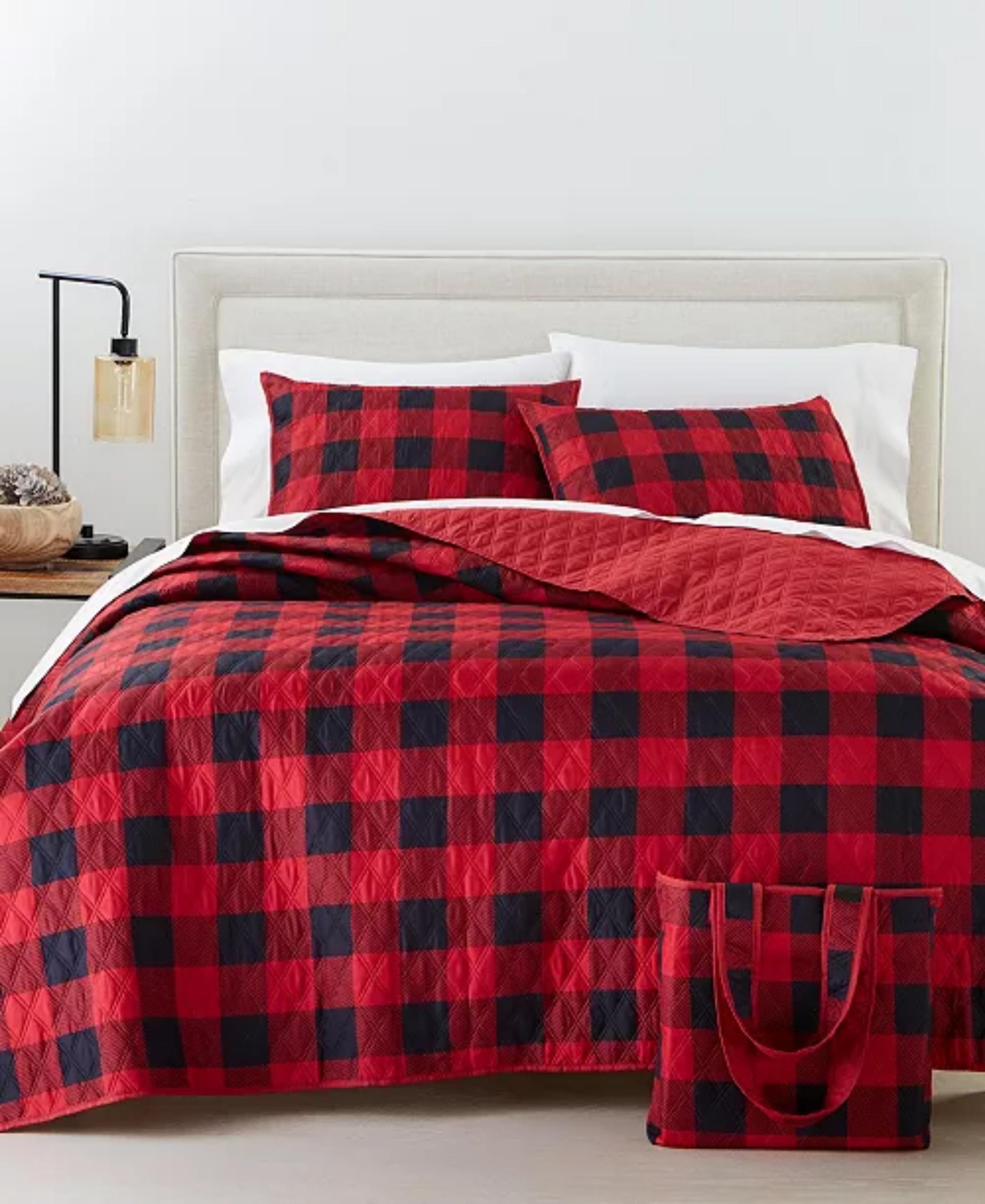 Martha Stewart Collection
Buffalo Check 4-Pc. Quilt Bag Set, Full/Queen, Created