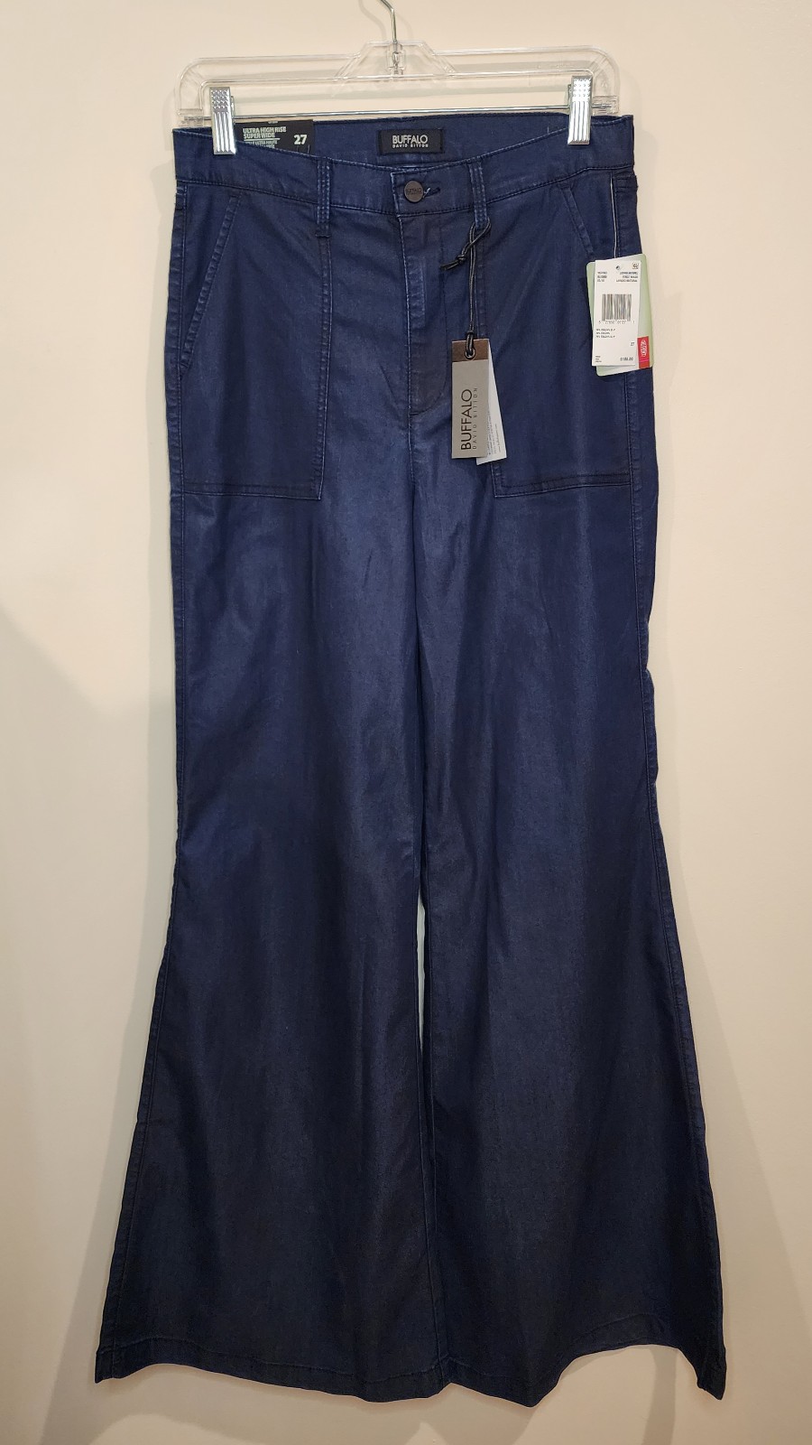 NWT Buffalo David Bitton Jeans Vertigo Tall Ultra High Rise Super Wide Size 27
