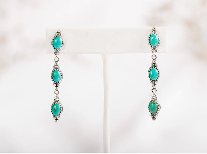 Turquoise Dangle Stud Earrings