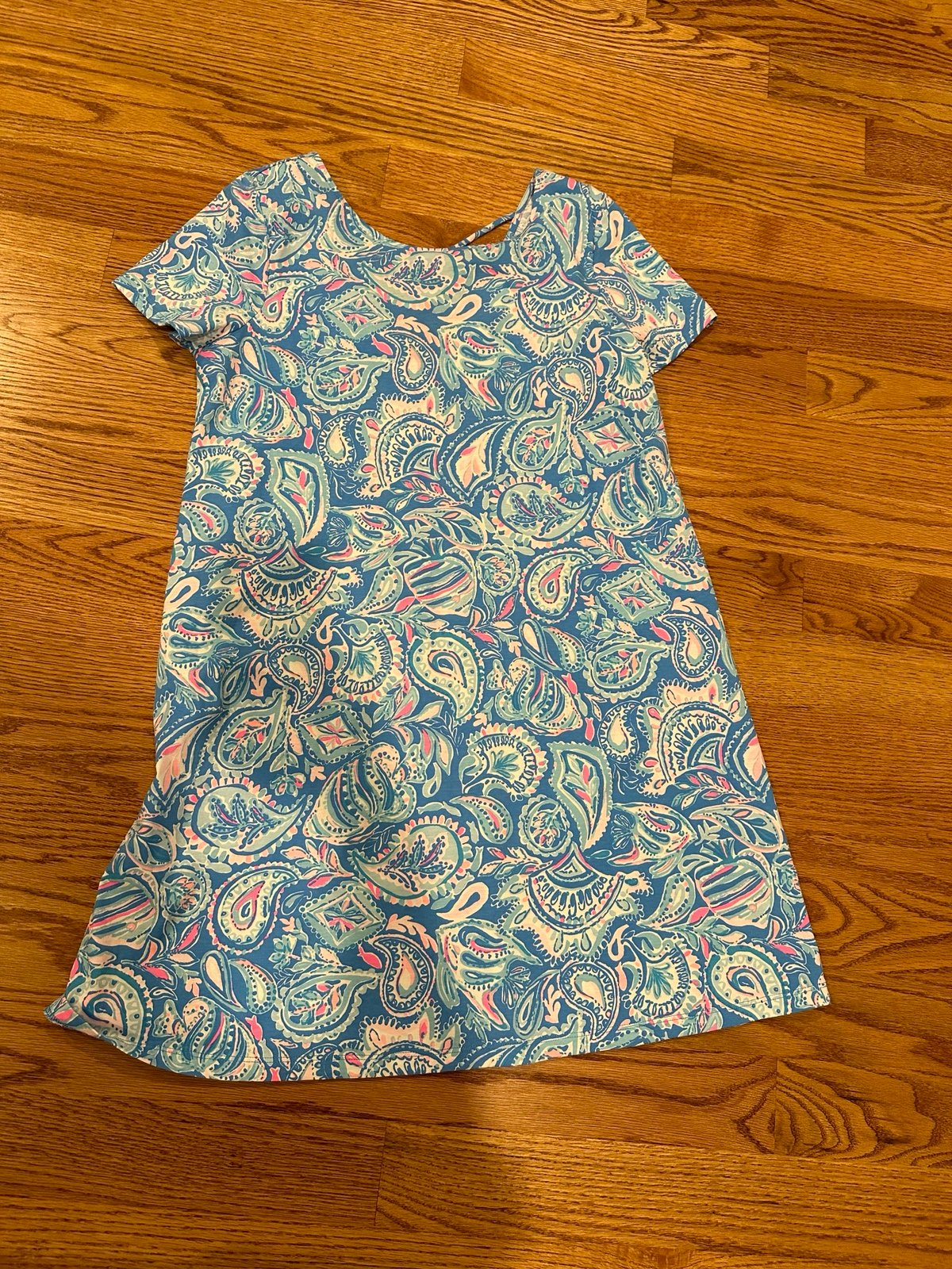 Lilly Pulitzer Kimi T-Shirt Swing Cotton Dress Zanzibar Blue Fish Kiss—XL
