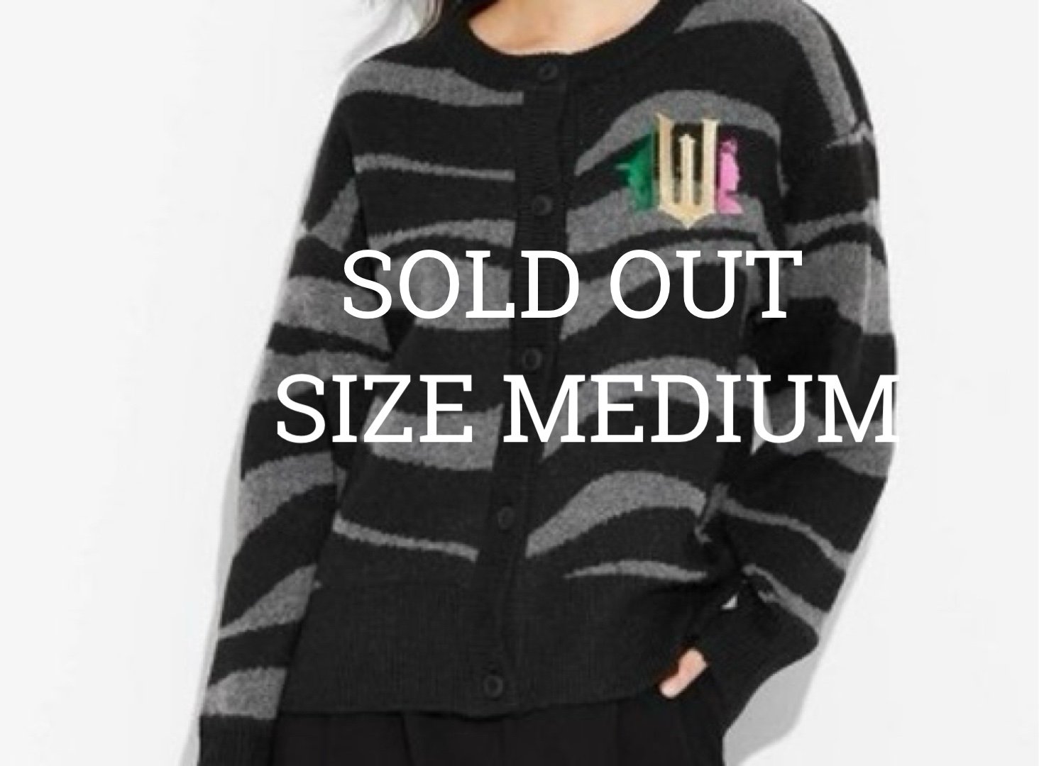 Sold out Wicked X Target black striped cardigan size Medium