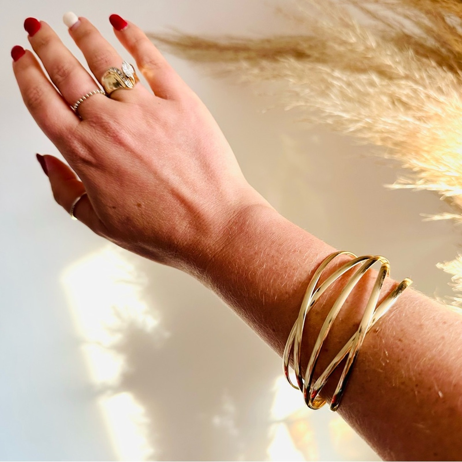 NEW NORDSTROM REVOLVE Mix Multi Slim Band Twisted Bracelet Bangle Cuff Jewelry