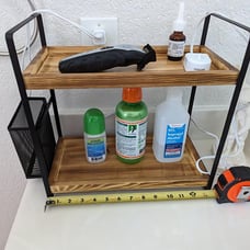Bathroom Counter Organizer with Basket, Bathroom Organizers and Storage