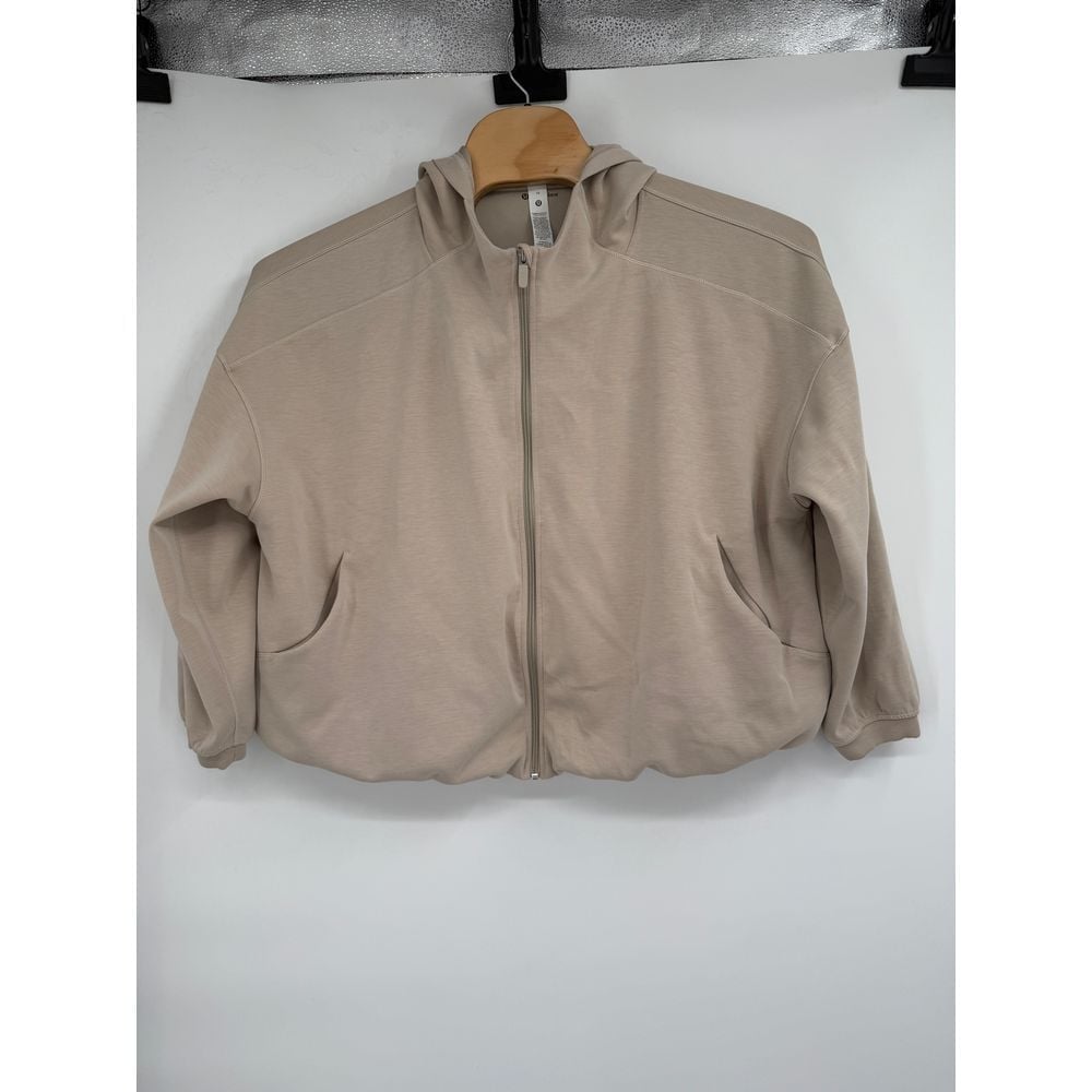 Lululemon Softstreme Full Zip Hoodie Sweatshirt Hooded Riverstone Women's Sz 18