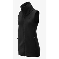 New Balance Womens 247 Luxe Vest Long Length Tunic Black Zip Funnel Neck M 95