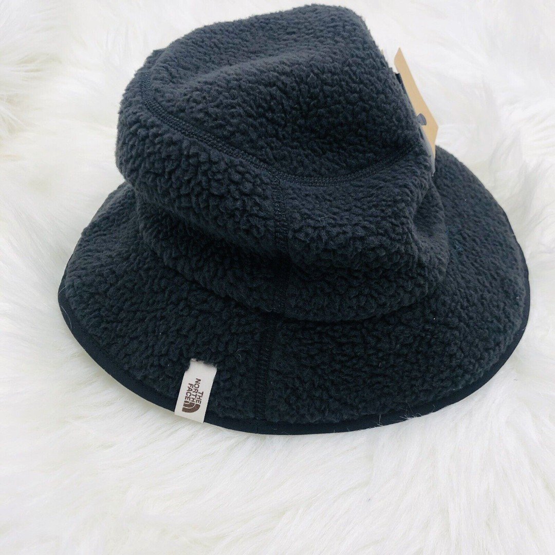Brand New The North Face Black Fleece Bucket Hat Cap Cragmont Unisex Size S/M