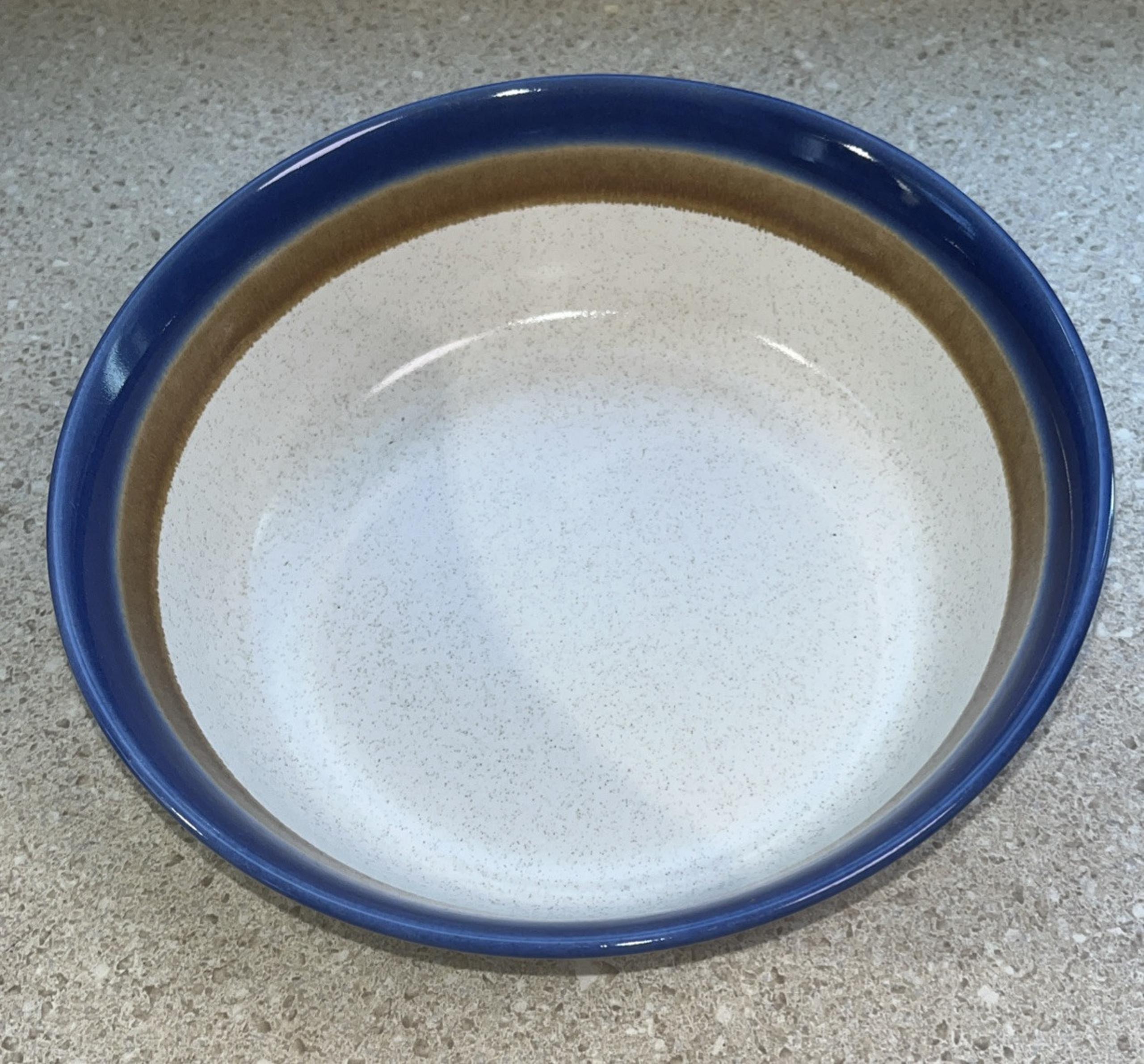 H214~ Mikasa Blue Hill 8.5" x 2.75" Serving Bowl Craft Stone Stoneware J5001