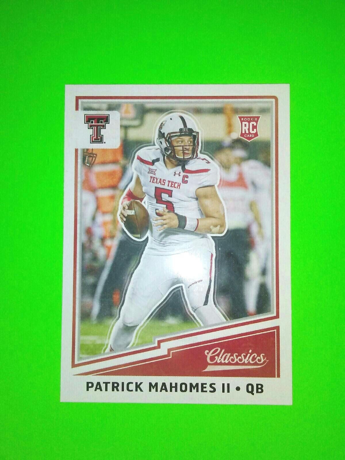 RC PATRICK MAHOMES GLOSSY ROOKIE CARD PANINI CLASSICS 2017 KANSAS CITY KC CHIEFS