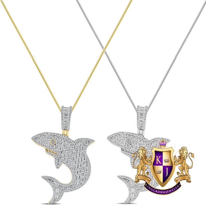 22+ Grams Silver 14K Gold Finish Jumping Dolphin Fish Charm Pendant +Free Chain