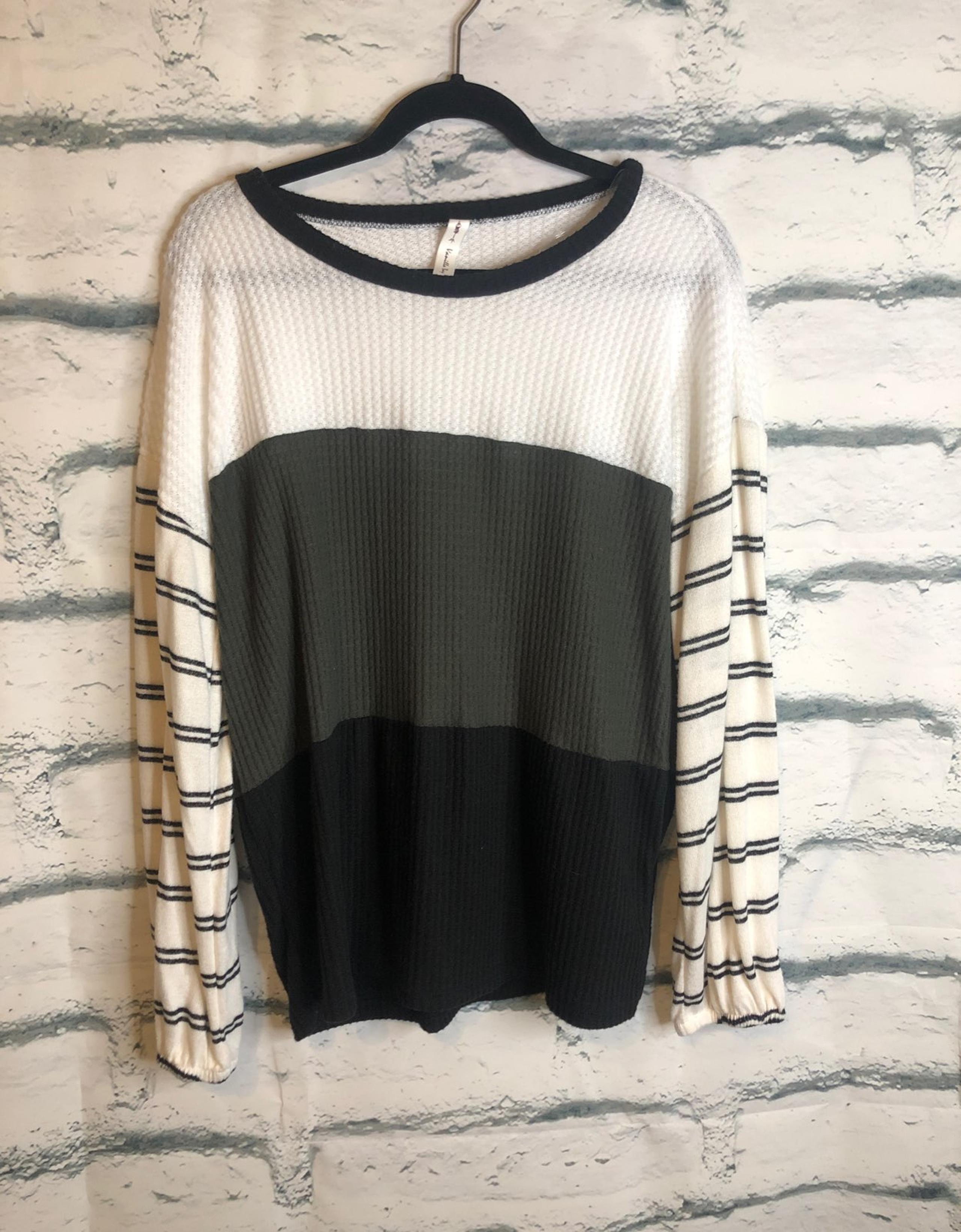 Vanilla Bay Color Block Sweater sz L